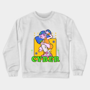 Cyber Girl Crewneck Sweatshirt